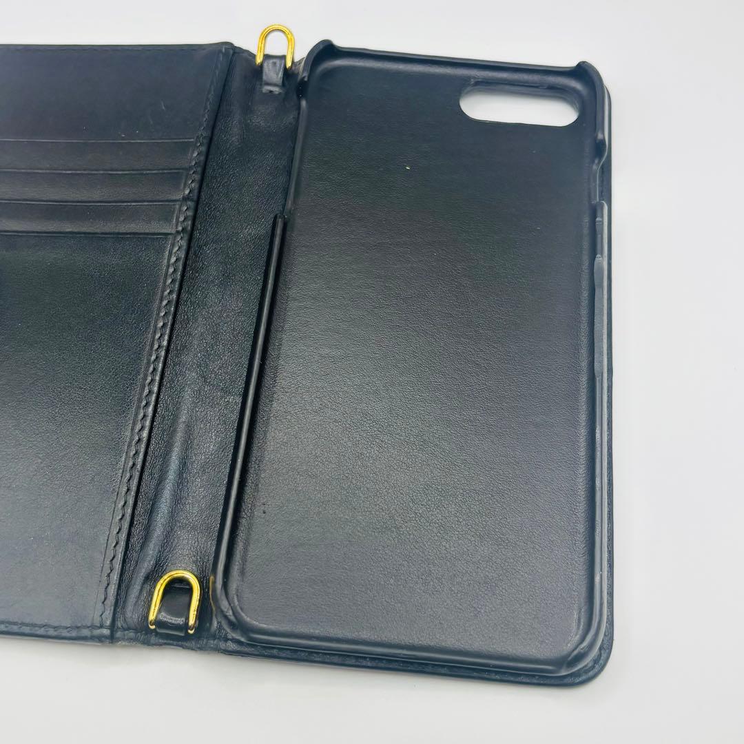 PRADA プラダ サフィアーノレザー iPhoneケース チェーン付