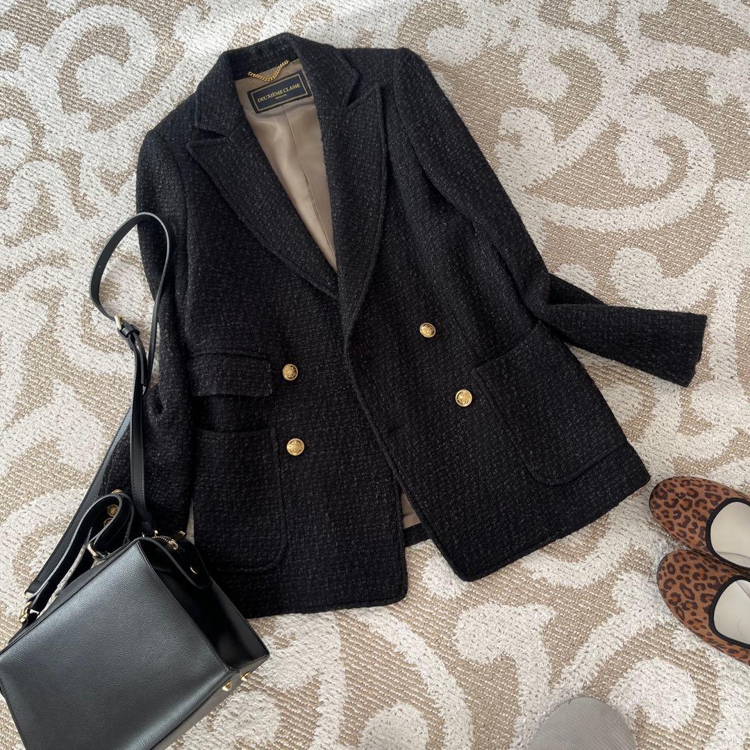 Deuxieme Classeツイードテーラードジャケット38サイズ