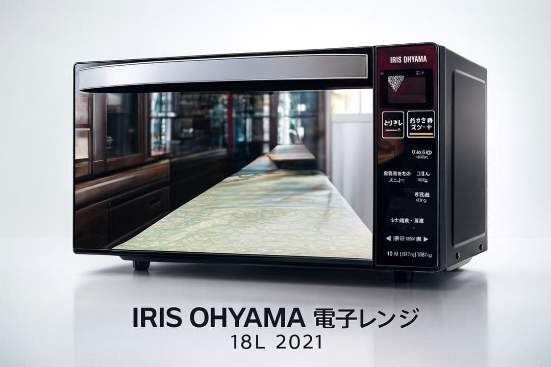 IRIS OHYAMA 電子レンジ 18L 2021年製 美品