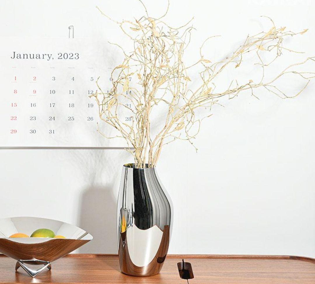 ジョージ・ジェンセン　SKYコレクション　フラワーベース　ステンレス　デンマーク