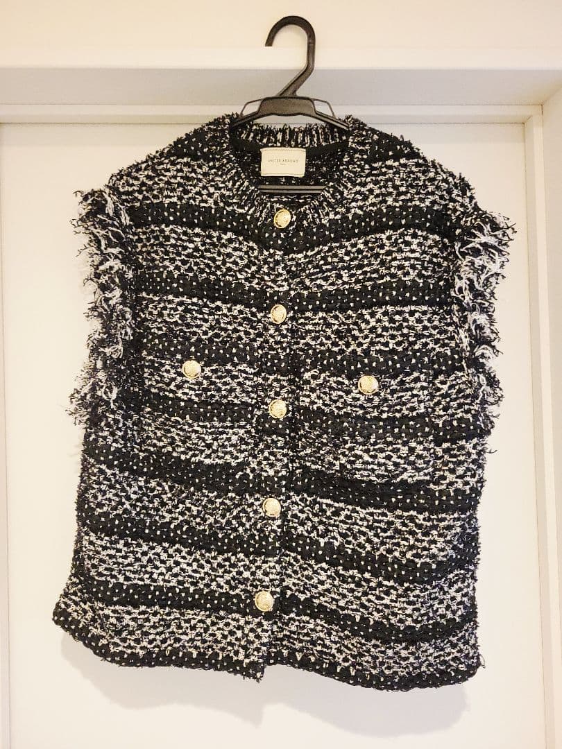 ラメツイード風ベスト