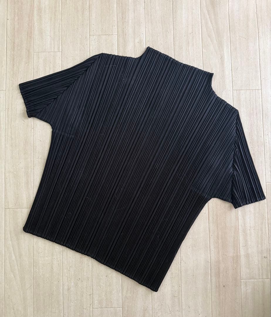 PLEATS PLEASE ブラック ハイネックTシャツ サイズ3