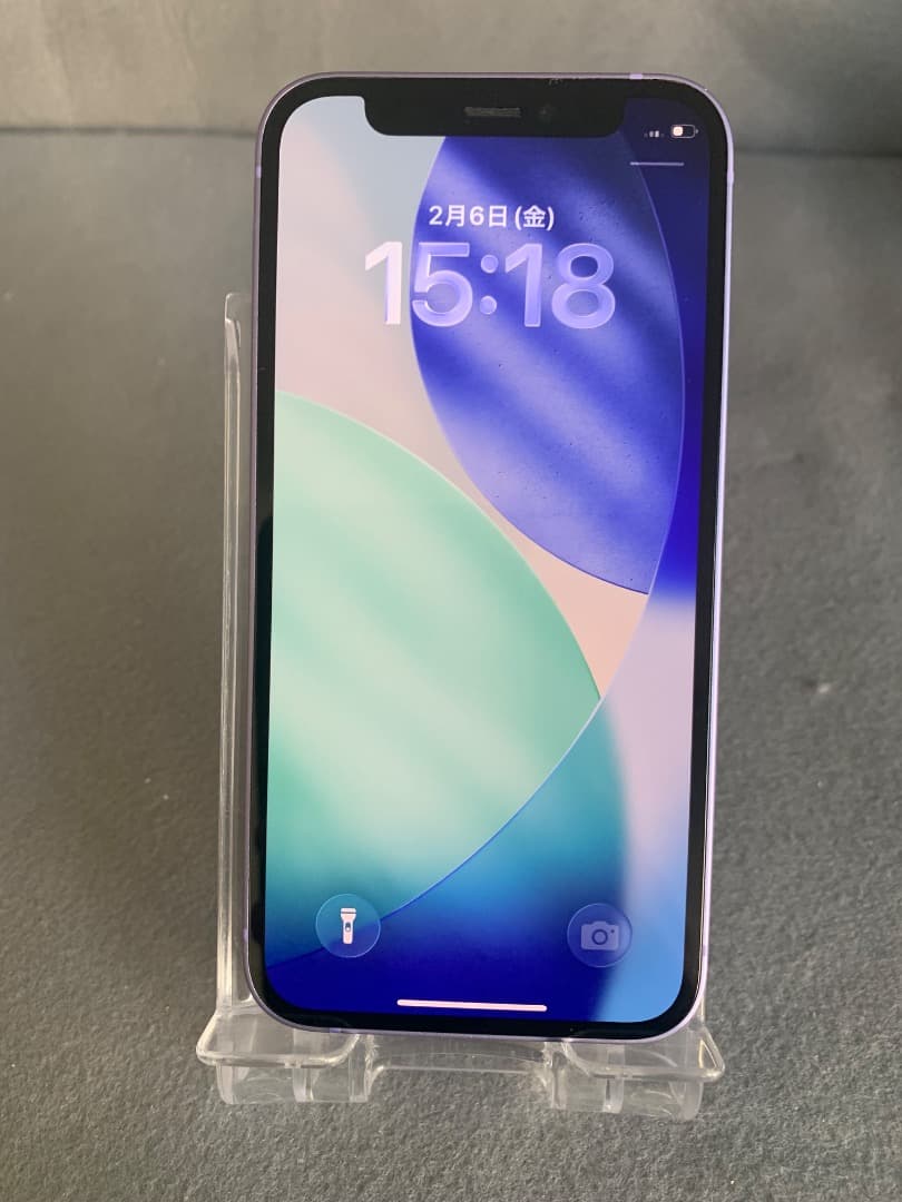 美品　国内版　SIMフリー　iPhone12 mini 64GB　パープル色