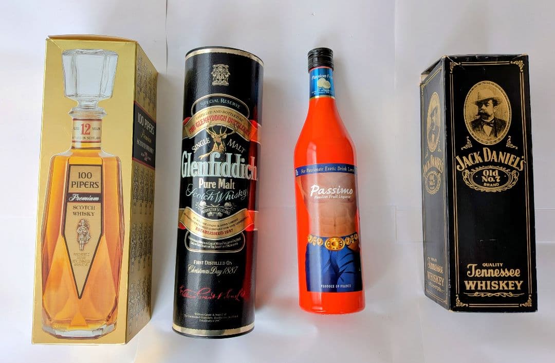 【未開栓・古酒】ウイスキー等 4本セット（グレンフィディック／ジャックダニエル他