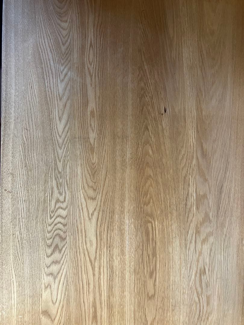 オーク材 シンプルな事務机 引き出し付き