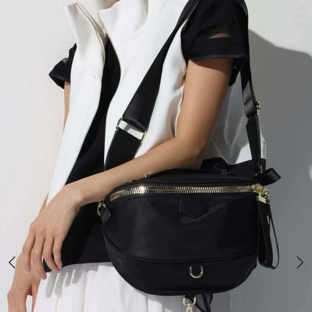 【美品】PECHINCHAR ペシンシャ メタルファスナー ショルダーバッグ 黒