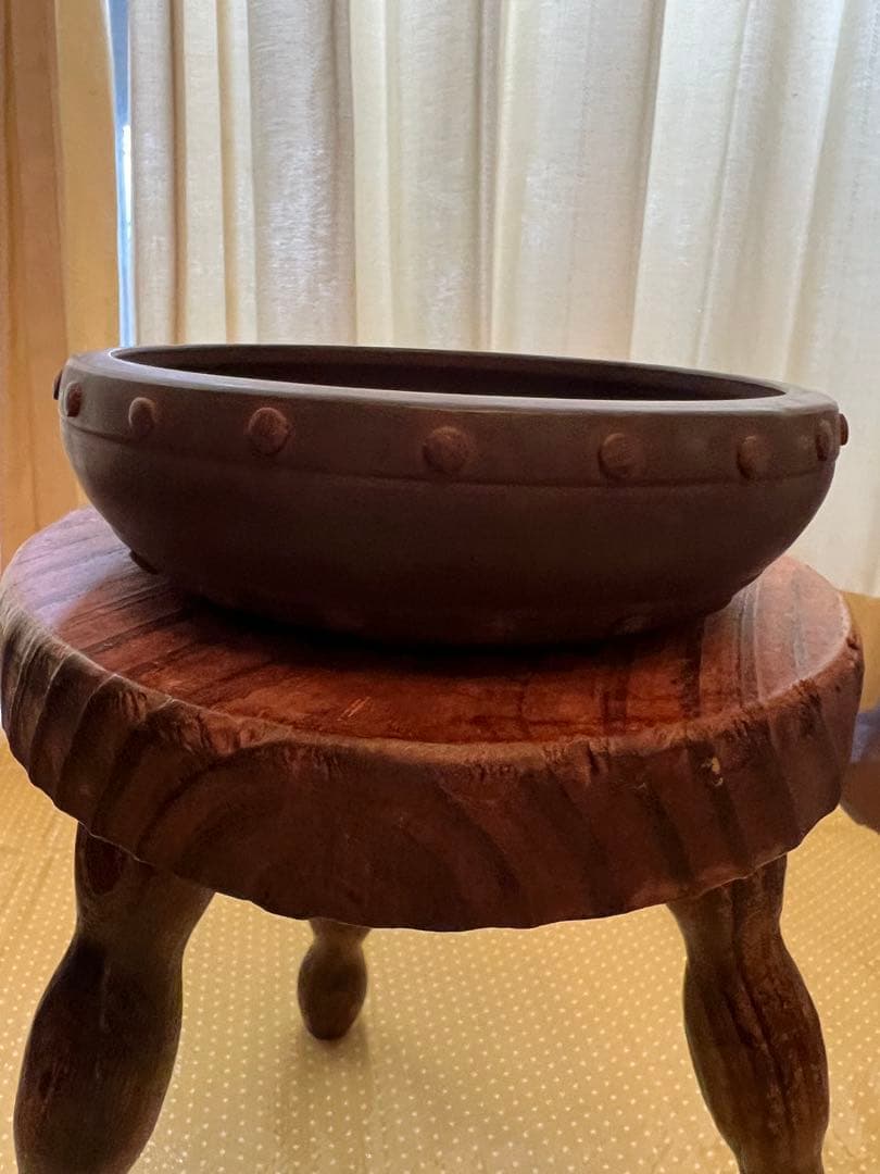 Lightsout様　リクエスト3点　盆栽鉢　鋲打ち太鼓鉢　落款あり