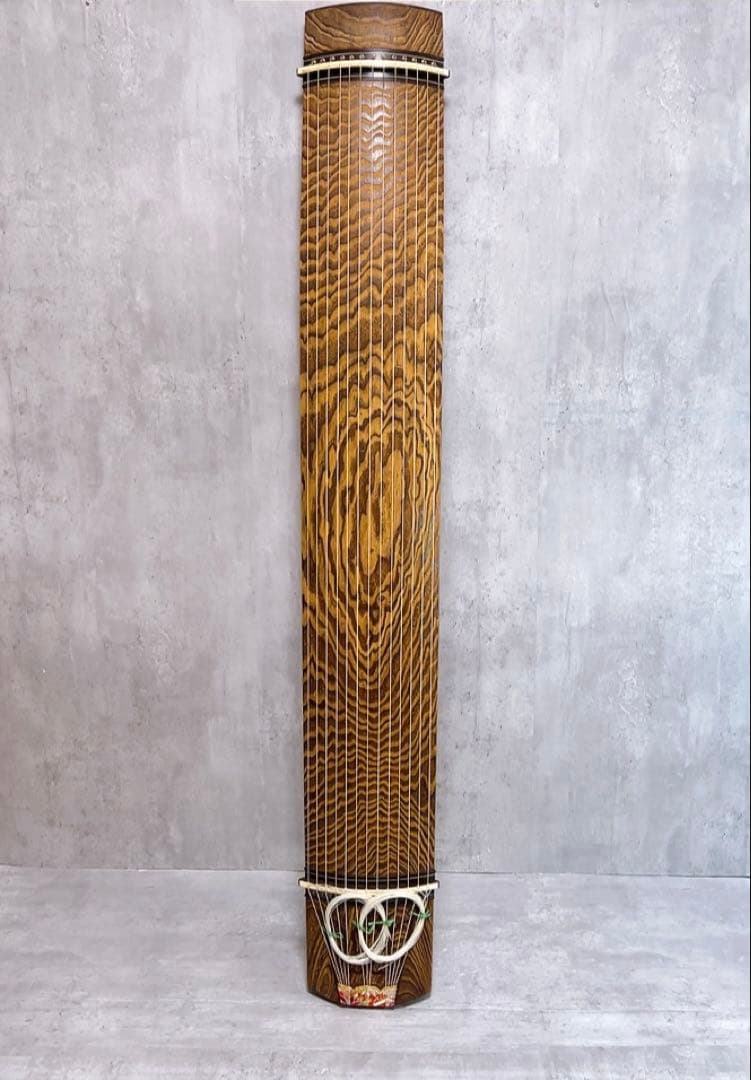 超希少! お琴　箏　麻型彫り　ダイヤモンド彫り　13弦　くり甲　高級素材　上角