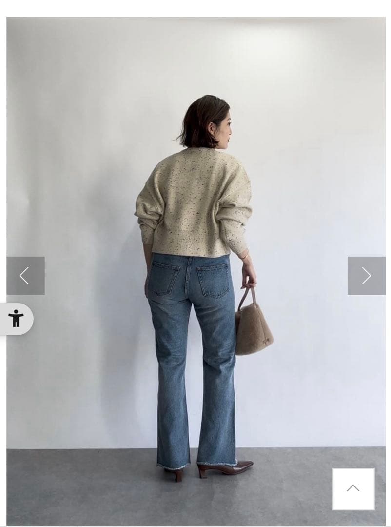 RIVE DROITE ベージュ ニットカーディガン Fサイズ