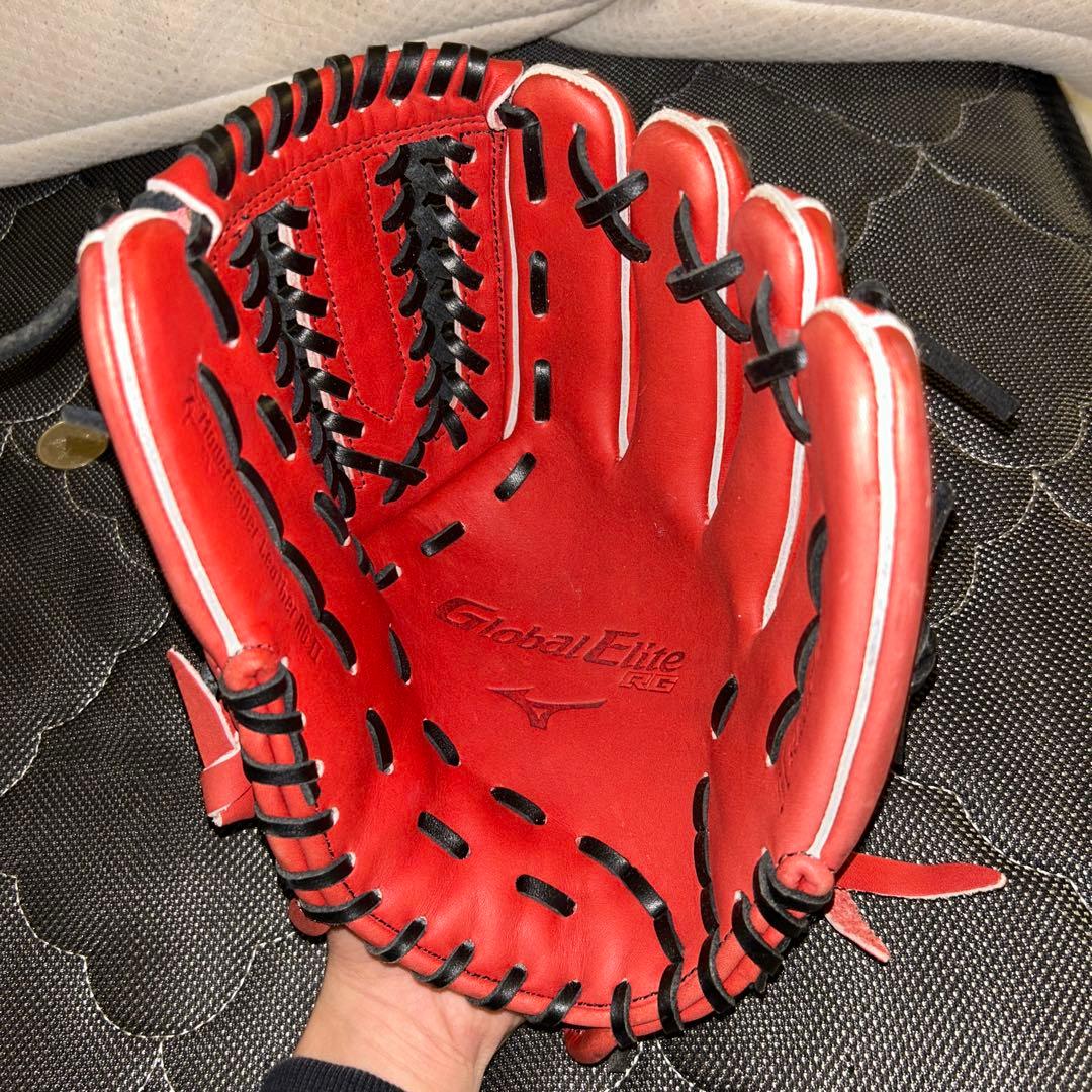 Global Elite 軟式グローブ 赤