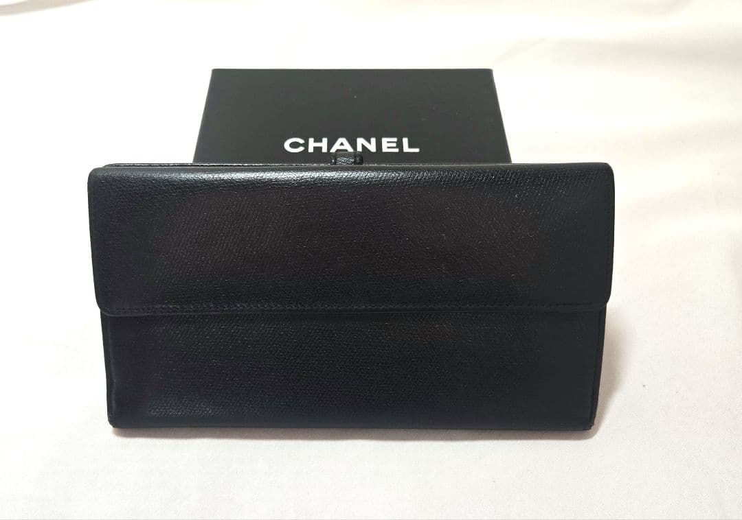 値下げCHANEL長財布ブラック