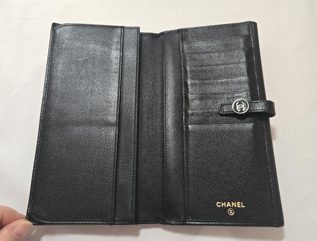 値下げCHANEL長財布ブラック