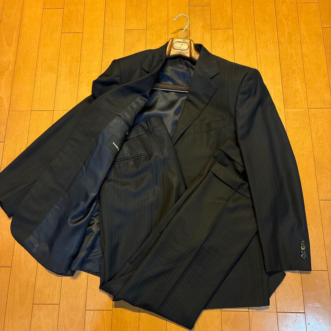 エルメネジルドゼニア スーツ 52ネイビー ストライプ ZEGNA