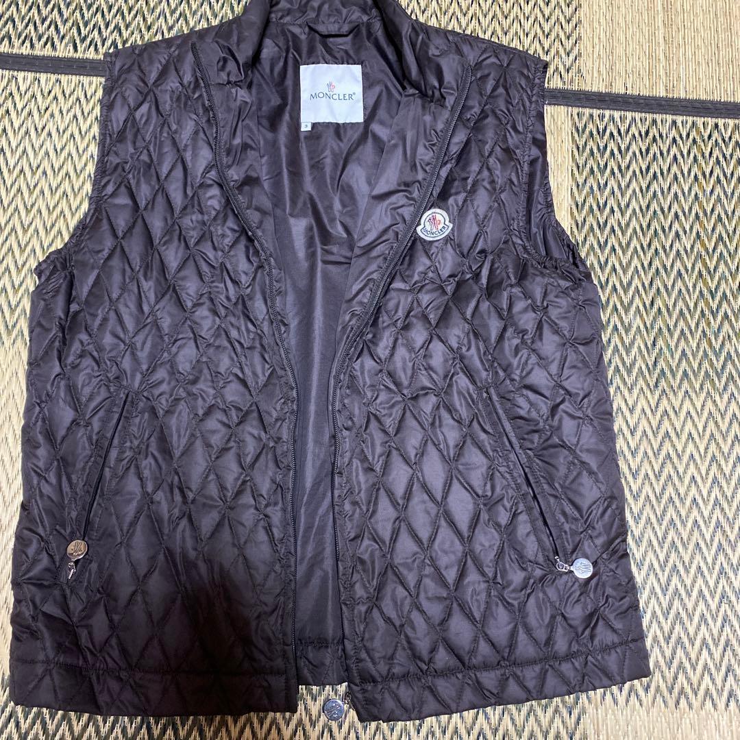 き*つ様 MONCLER ブラウン　キルティングダウンベスト サイズ3