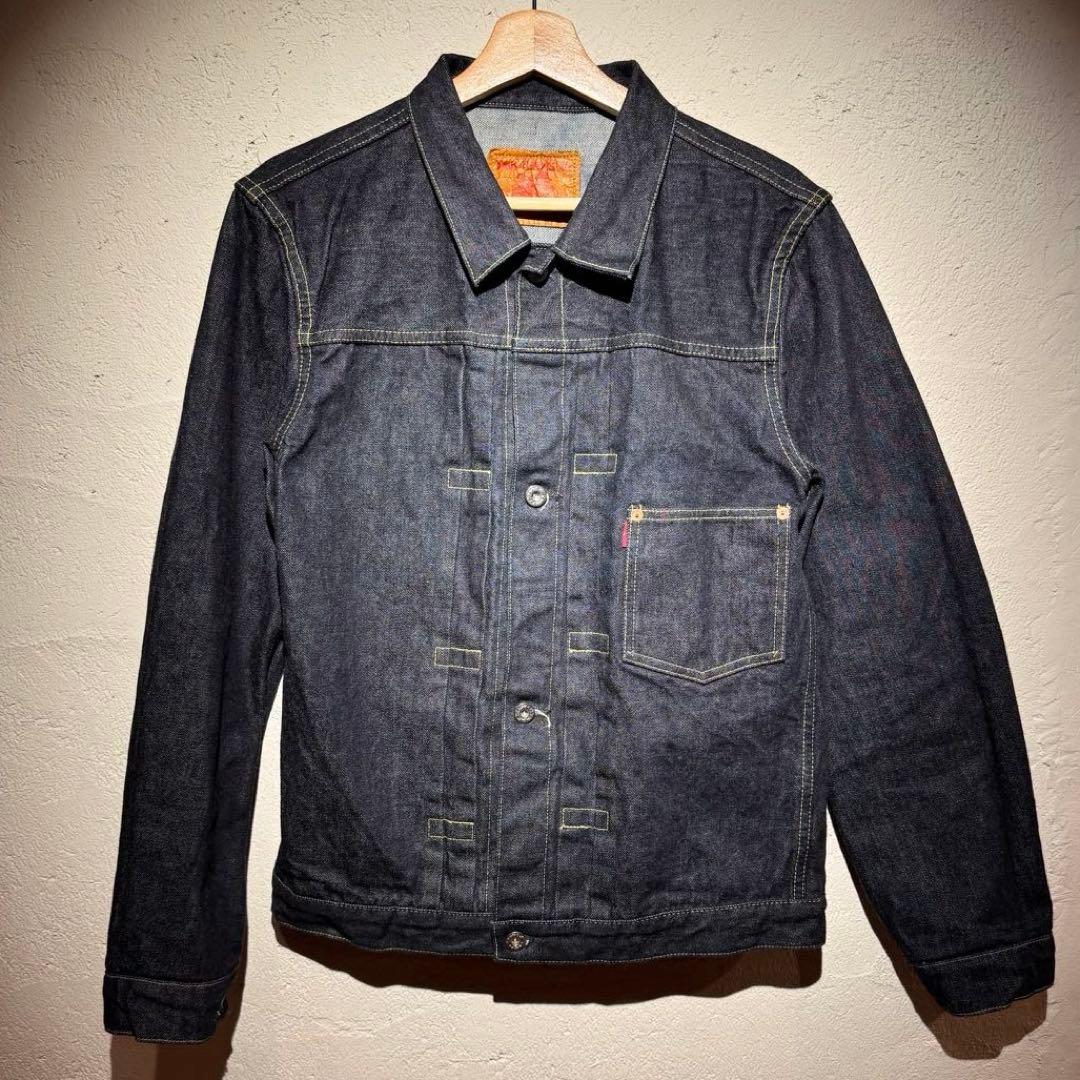 極美品【TCBjeans】大戦モデル Tバック 赤タブ デニムジャケット 40