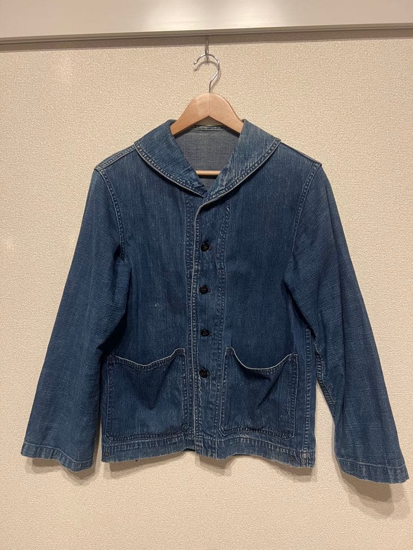 50s USNAVYデニムショールカラージャケットvintage