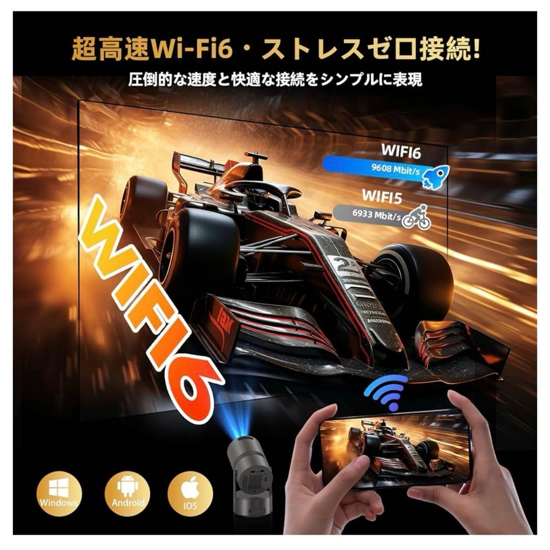 2026年最新 バッテリー内蔵 プロジェクター 小型 Android 天井投影可