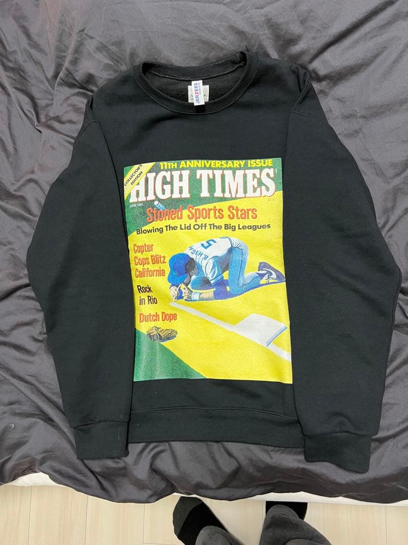 24SS ワコマリア ×HIGHTIMES スウェット ブラック size:M