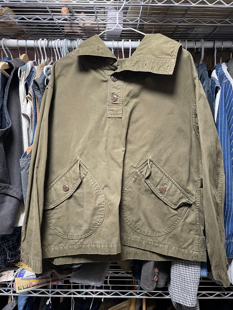 ブラックサインPARAFFIN DECK SHIRT サイズ38ハイドグリーン