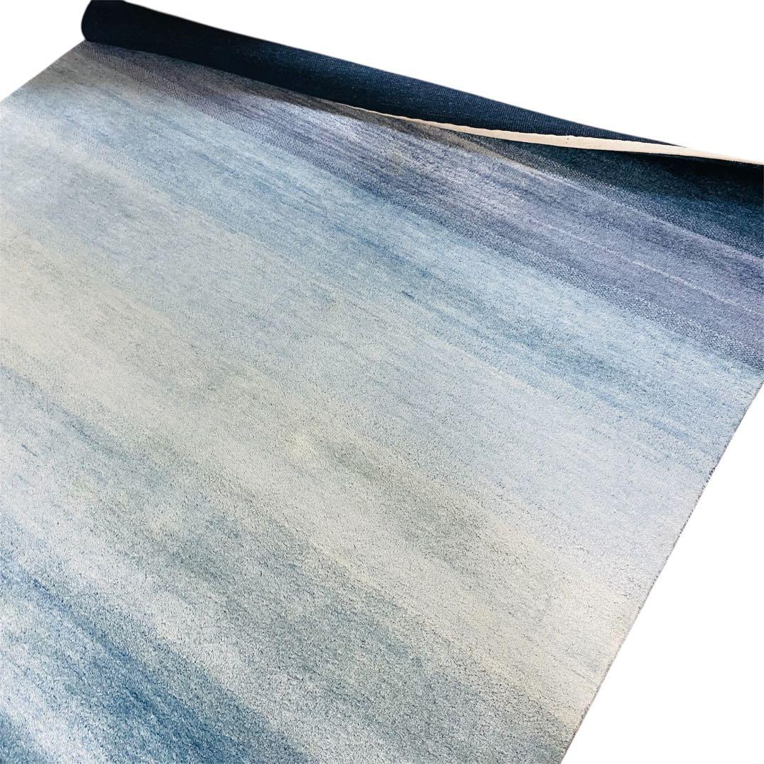 ハグみじゅうたん　ておりセカンドコレクション　ブルー　保証書付　200×250