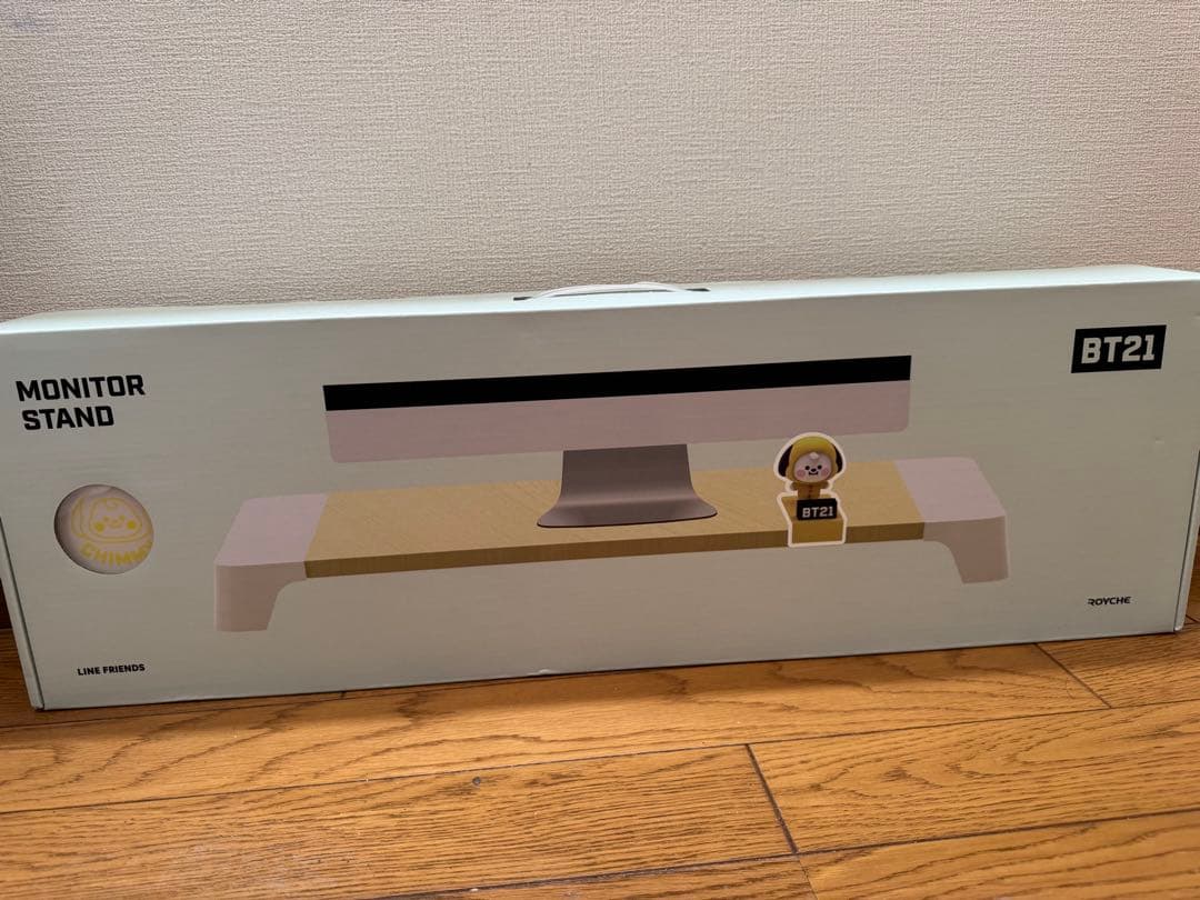 BT21 モニター台 CHIMMY 木目調