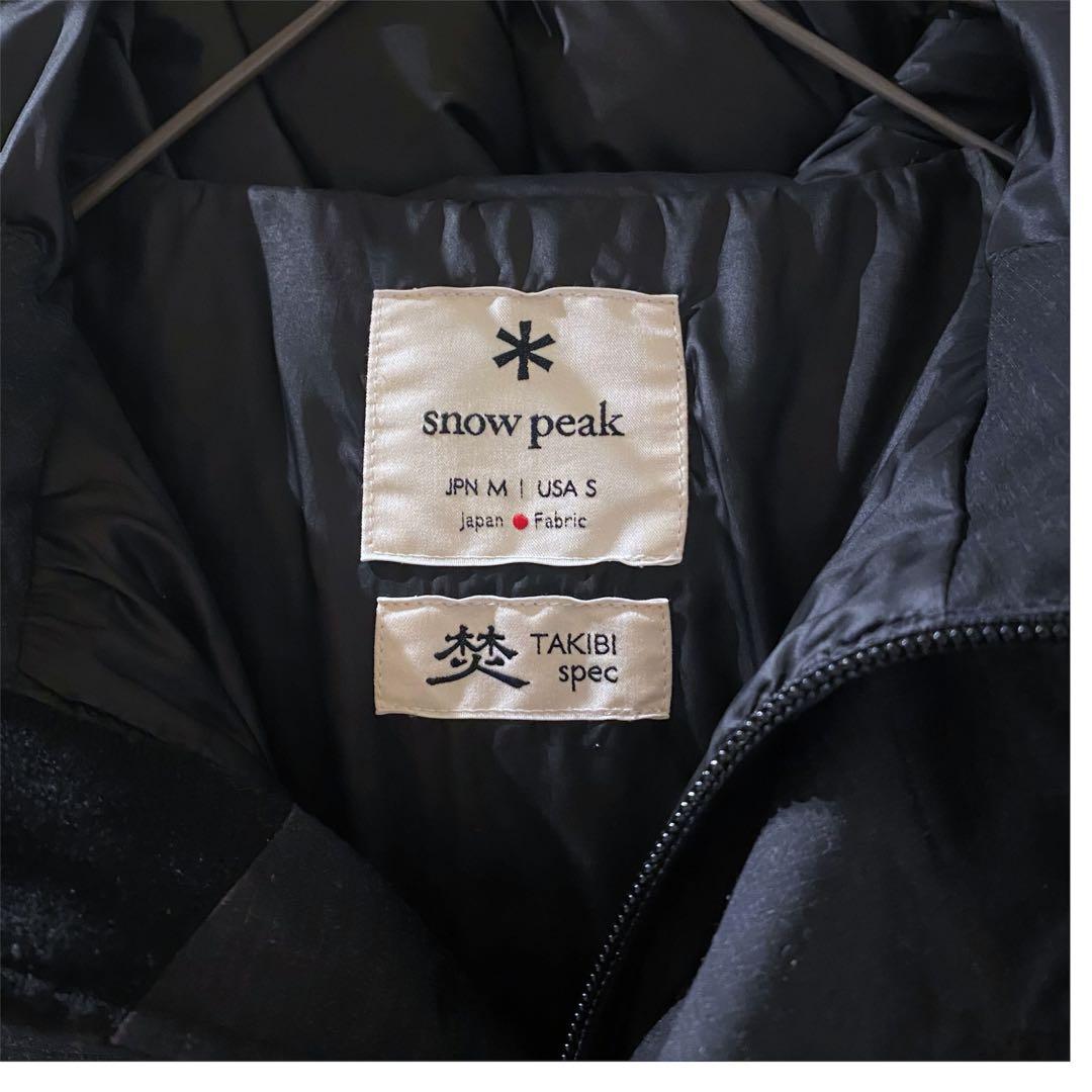 値下げ！ peak アノラックダウン 焚き火　ブラック　M