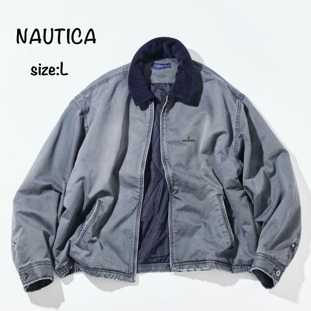 Qaz NAUTICA ガーメント ダイ チノ ジップ ブルゾン ダック