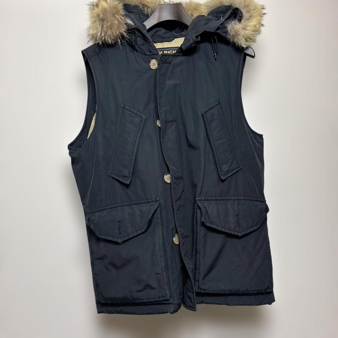ウールリッチ　アークティックパーカー　ベスト　ネイビー