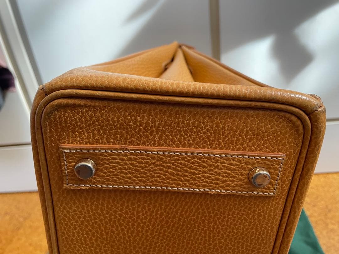 HIGH-CLASS ブラウンレザー ハンドバッグ