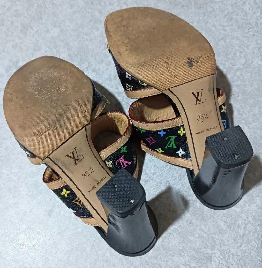 定価約28万 レア【LOUIS VUITTON ヴィトン】マルチカラー サンダル