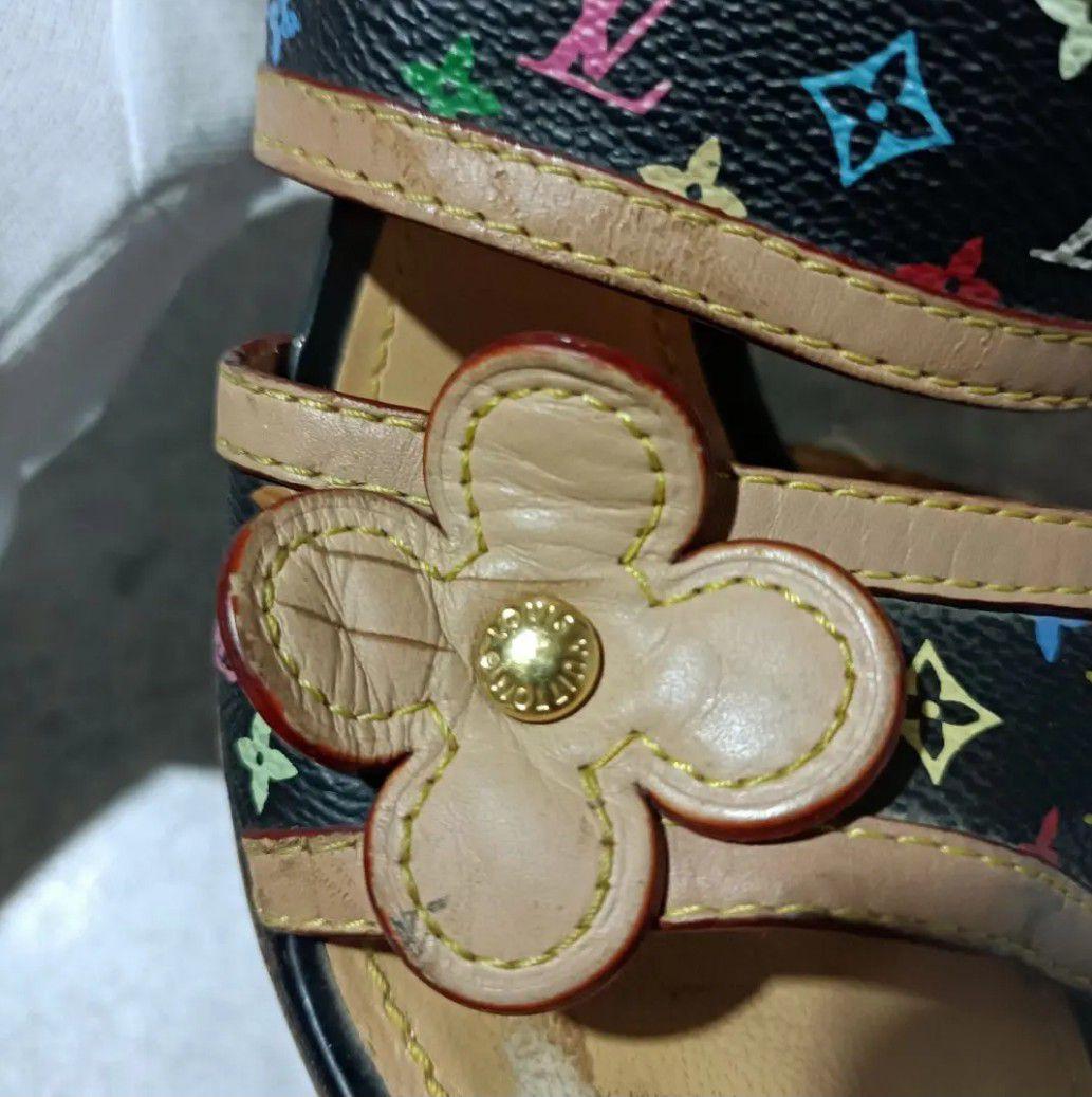 定価約28万 レア【LOUIS VUITTON ヴィトン】マルチカラー サンダル