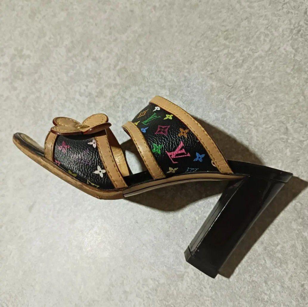 定価約28万 レア【LOUIS VUITTON ヴィトン】マルチカラー サンダル