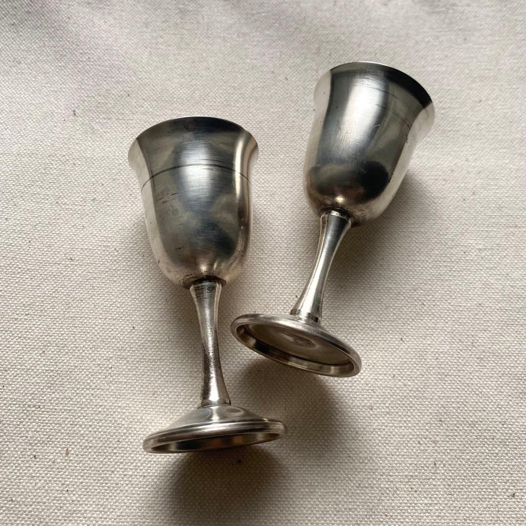 ポ*キ様 限定出品　2点セット　純銀　シルバー　48.4g　ゴブレット　杯