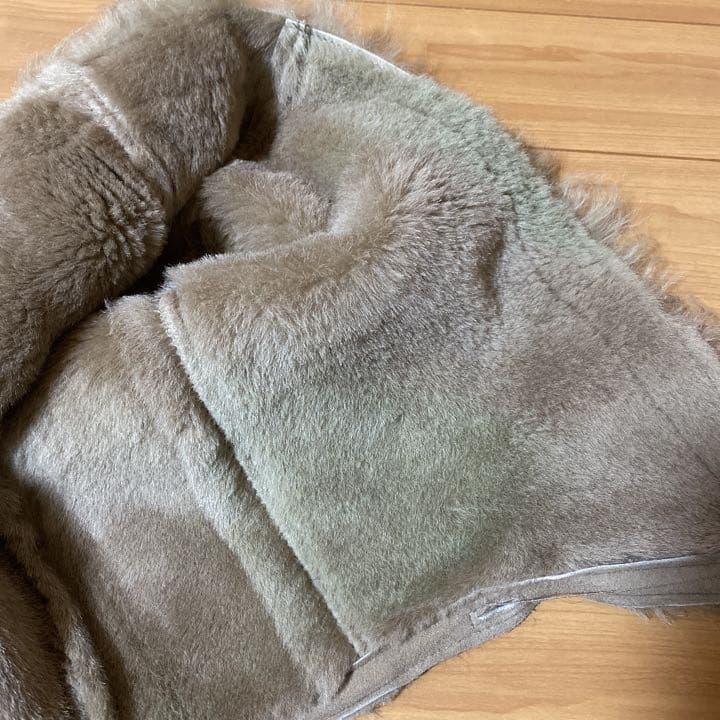 ラムムートン　ダッフルコート　ベージュ　panaji