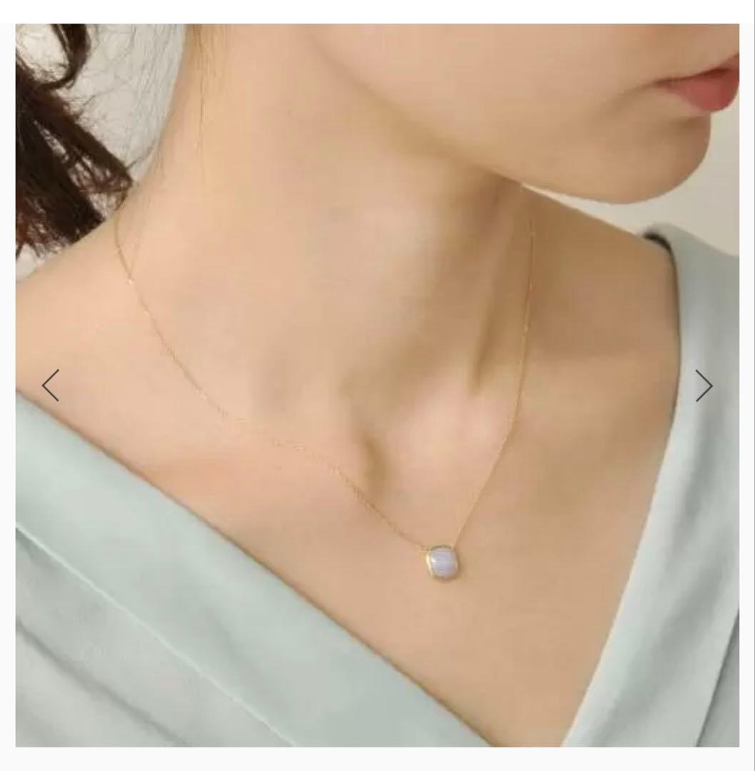 TAKE-UP テイクアップ　ブルーレースアゲートクッションネックレス