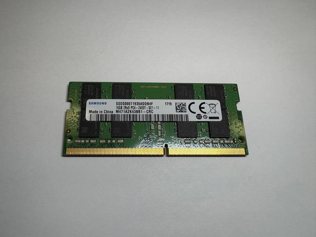 ノートPC用メモリ 16GB DDR4-2400 PC4-2400T