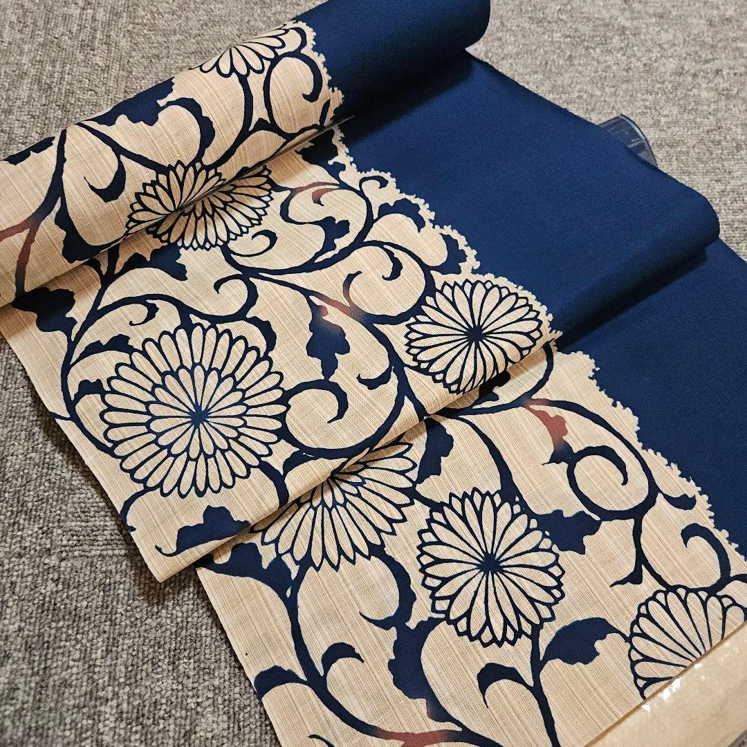菊唐草！東京本染め　江戸染め　日本橋丸久
