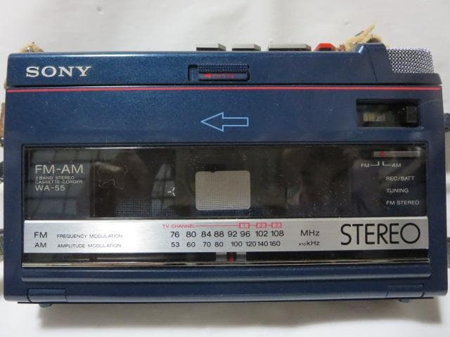 SONY FM/AM 2バンド ステレオカセットコーダー WA-55