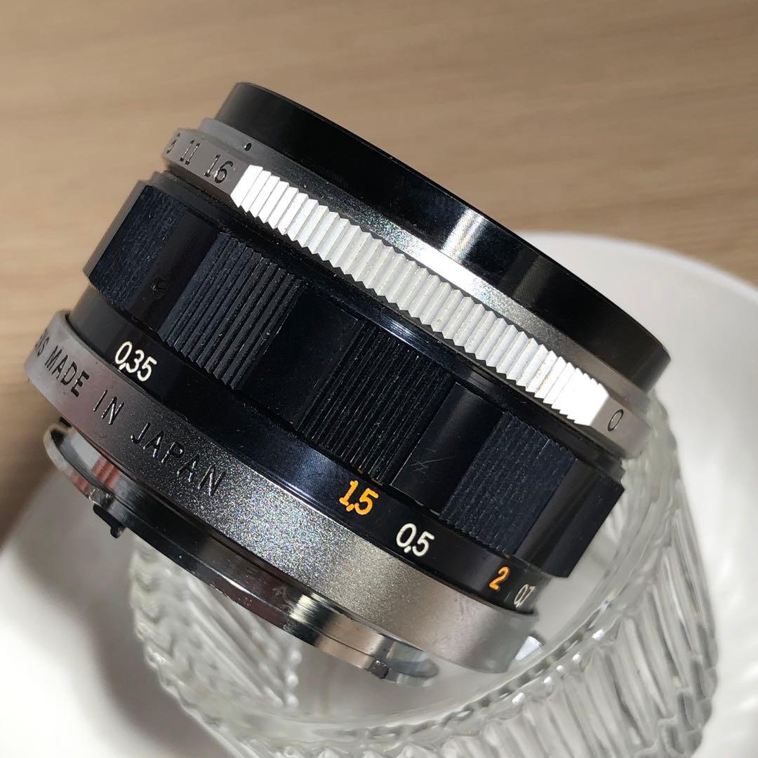 キャップ付OLYMPUS PEN F AUTO S 38mm f1.8