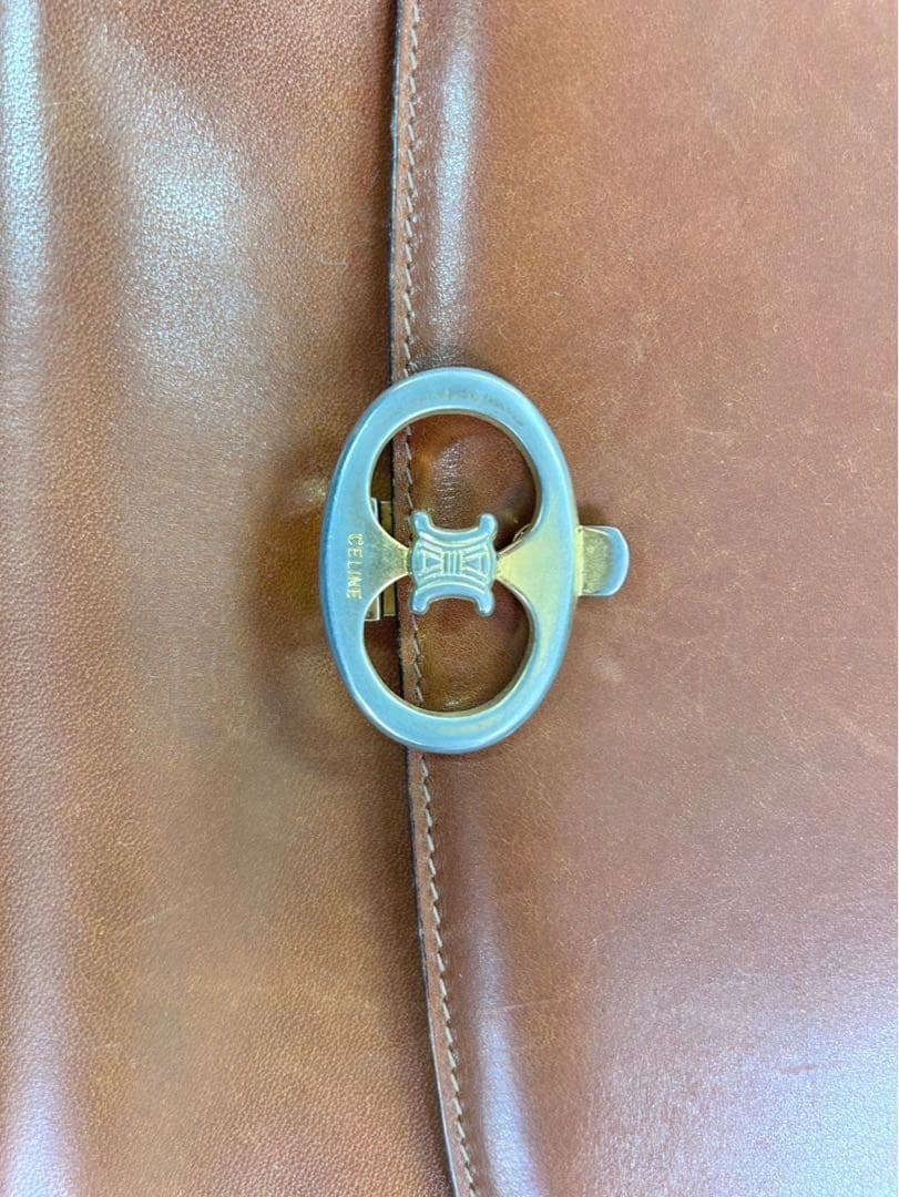 CELINE ブラウン ショルダーバッグ　ビンテージ品