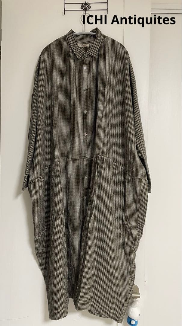ICHI Antiquites ギンガムチェック リネンワンピース 東炊き 新品