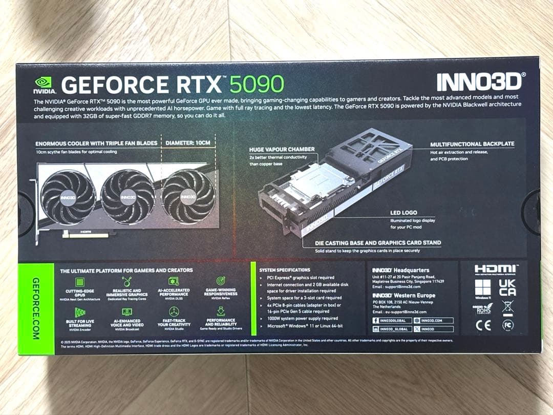 新品未開封 INNO3D GeForce RTX 5090 X3 OC