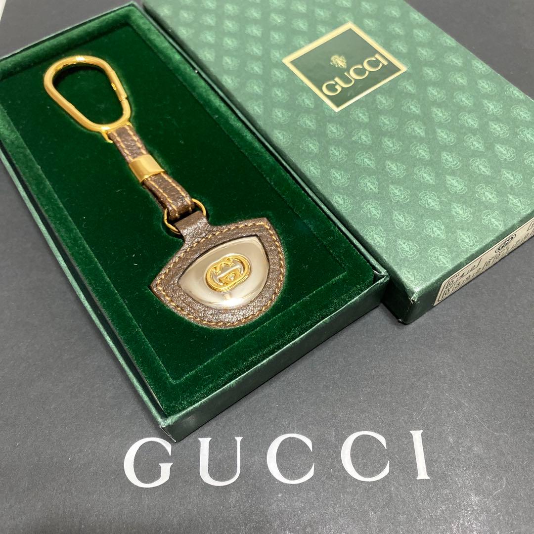 極美品　グッチ　GUCCI　キーホルダー　オールドグッチ 箱付き