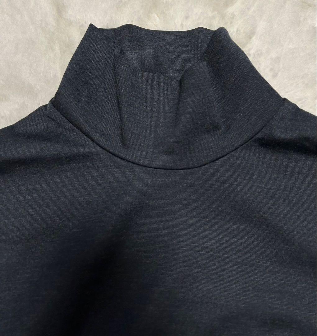 POSTELEGANT/ハイネックリボンワンピース/size38/グレー