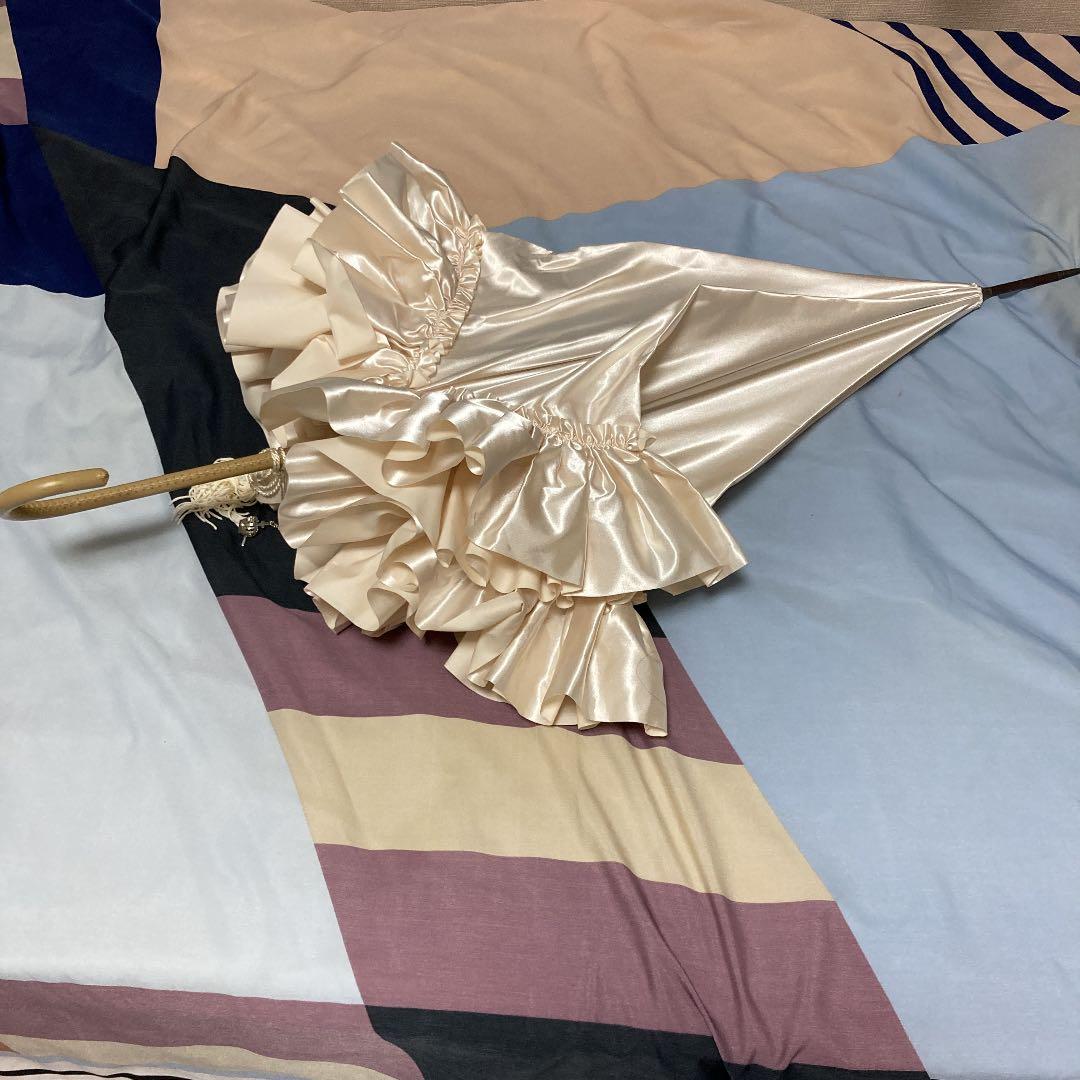 a*y様 fox フリル高級傘 アイボリー