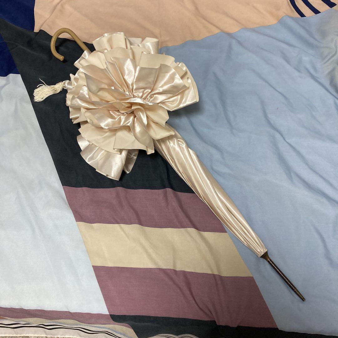 a*y様 fox フリル高級傘 アイボリー