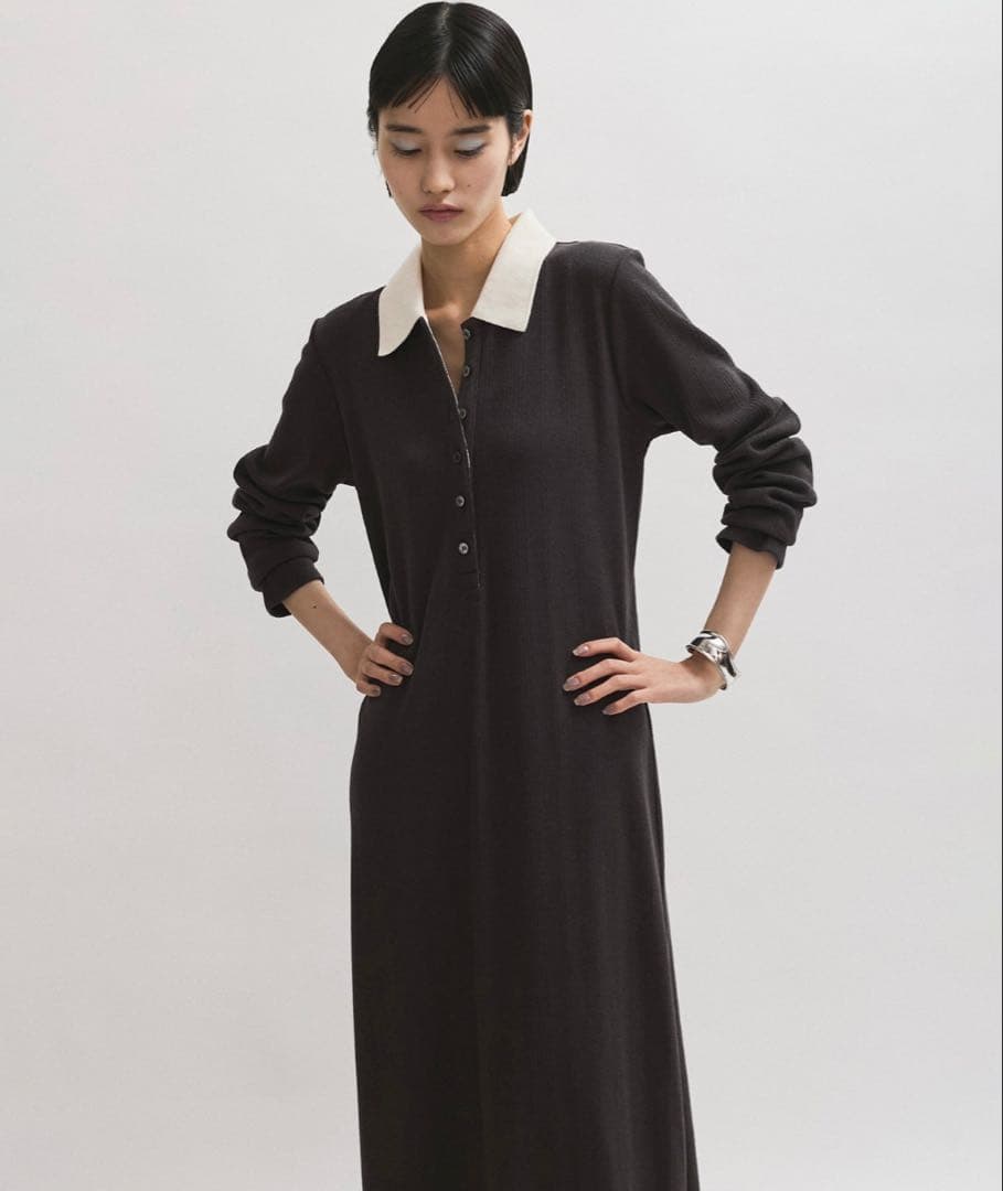 美品Adam et Rope'ポロシャツワンピース