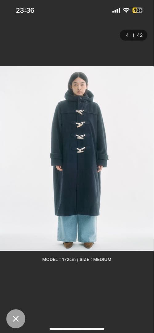 FEKETE ダッフルコート Ｌサイズ