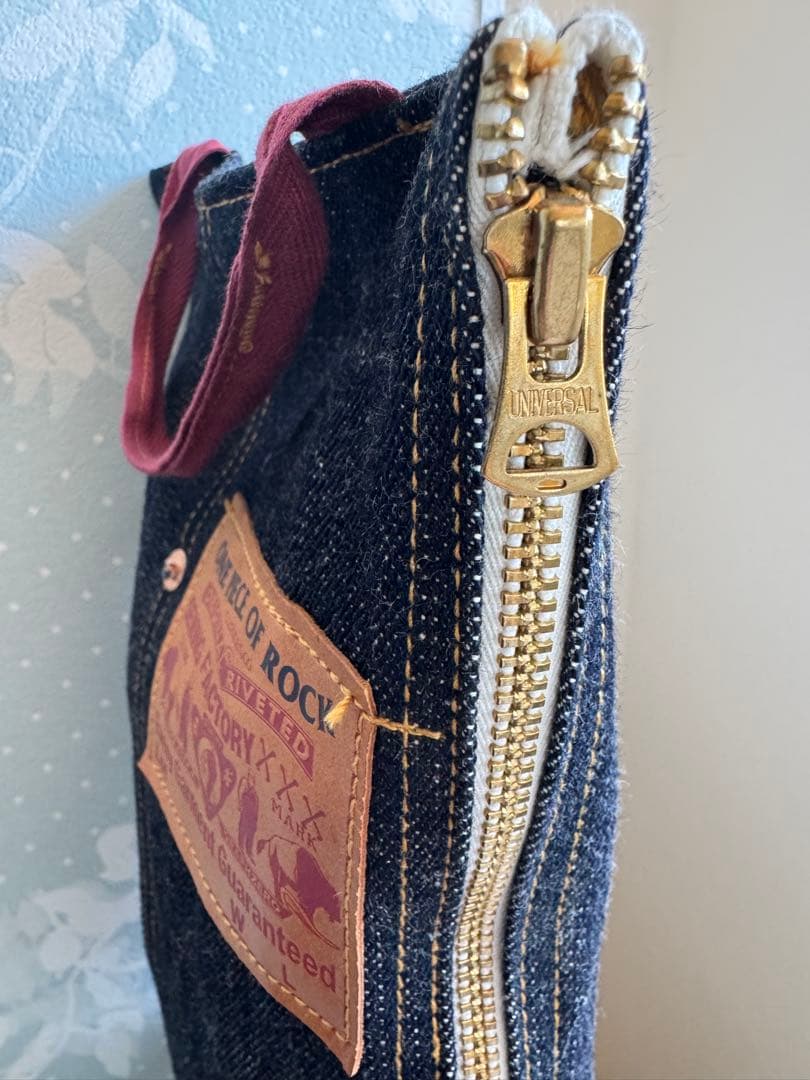 ワンピースオブロック　デニムティッシュケース