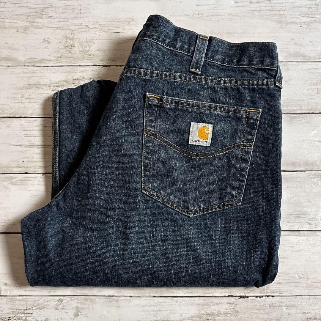 た*ん様 カーハート リラックスフィット デニム 38×28 ダークインディゴ